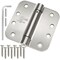 Cauldham (2 Pack) Heavy-Duty 4" Self-closing Spring Door Hinge with 5/8" Radius Corners, UL Listed